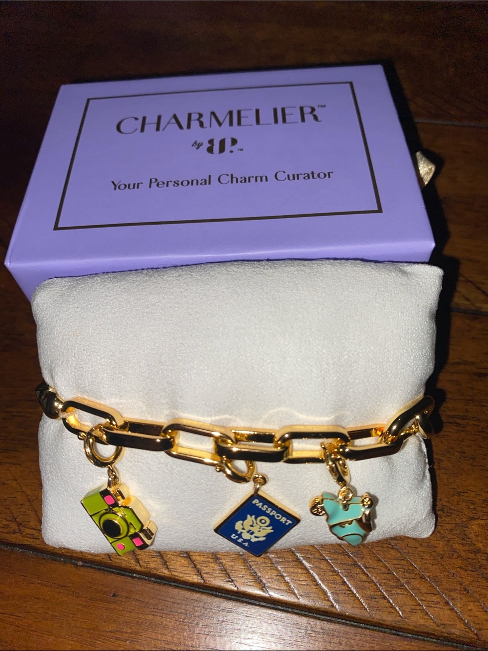 Bomb Party Charmelier Charm Bracelet - Cubic Zirconia - Gold Plating